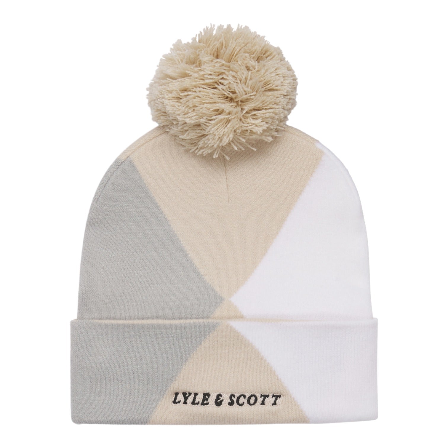 Lyle & Scott Argyle Golf Bobble Beanie HE1903G
