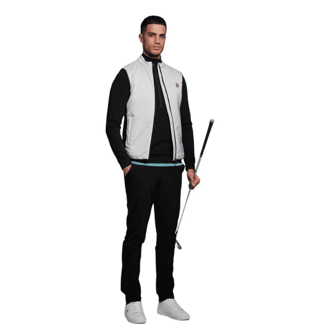 Lyle & Scott Full Zip Golf Gilet JK1380G | Grey – Clarkes Golf