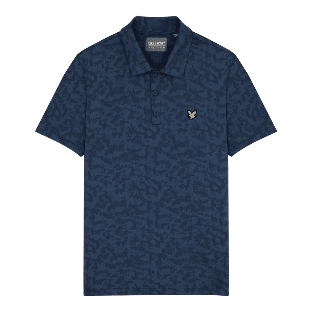 Lyle & Scott Seafoam Jacquard Golf Polo Shirt SP1863G