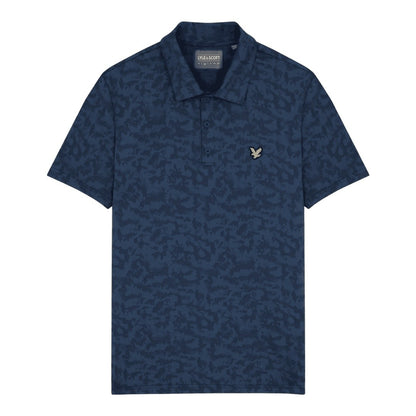 Lyle & Scott Seafoam Jacquard Golf Polo Shirt SP1863G