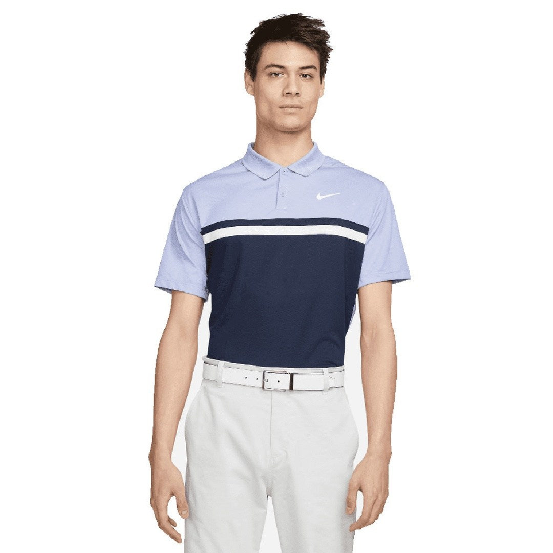 Nike Dri-Fit Victory Colour Block Golf Shirt DH0845 Light Thistle