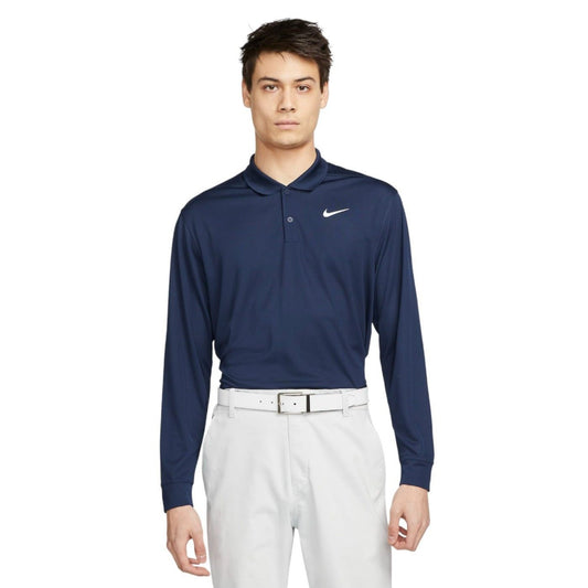 Nike Dri-Fit Victory Solid LS Golf Polo Shirt DN2344