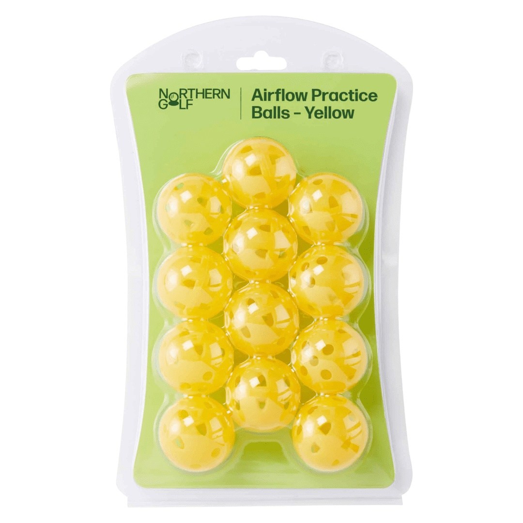Nothern Golf Airflow Practice Balls | Yellow