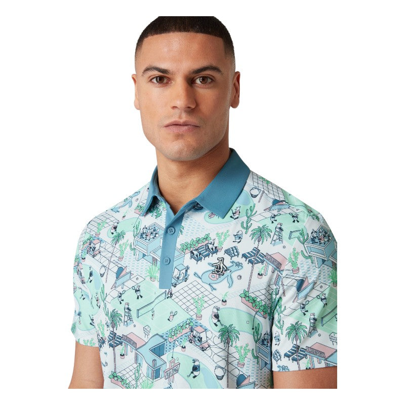 Original Penguin Palm Springs Golf Polo OGKSF013 Bright White