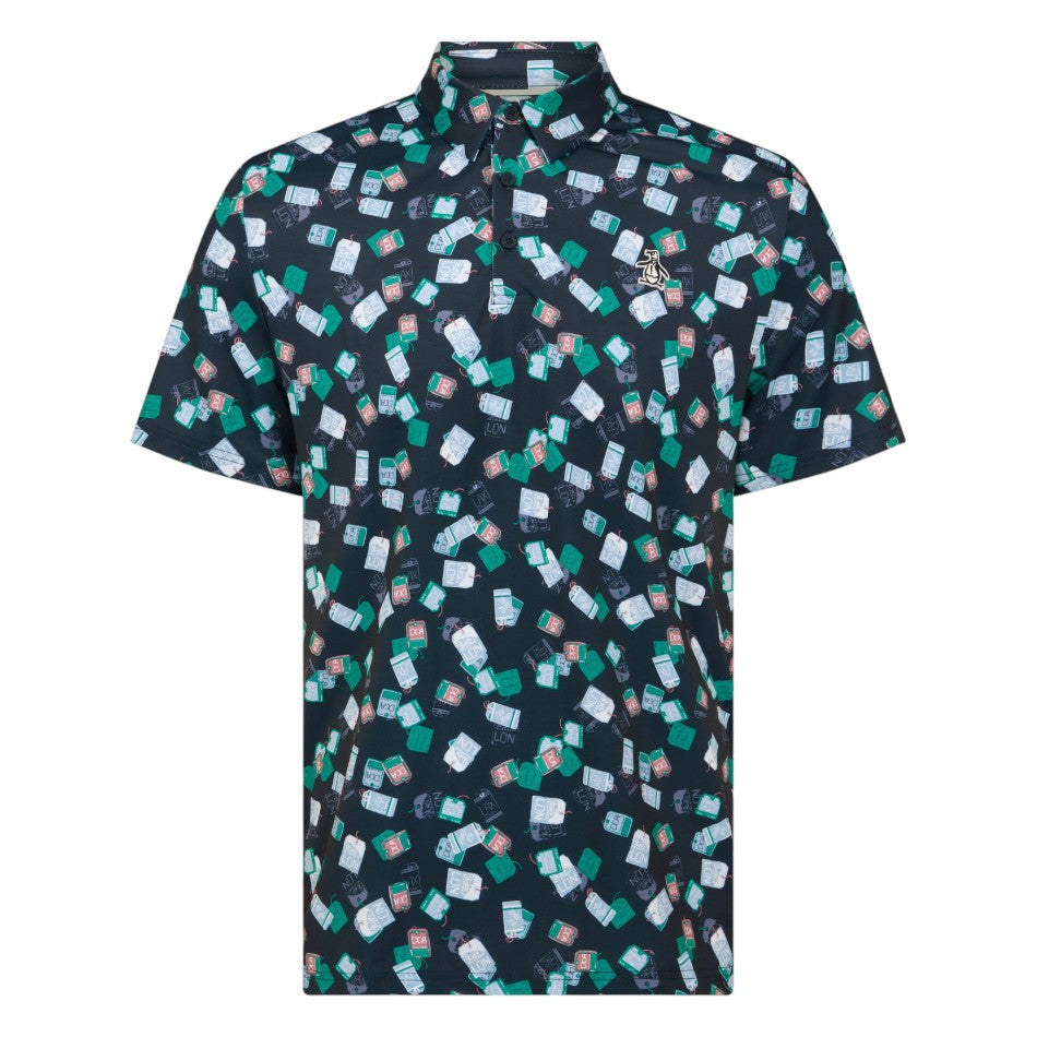 Original Penguin Pete’s Travel Tag Caddy Golf Polo Shirt OGKSF014