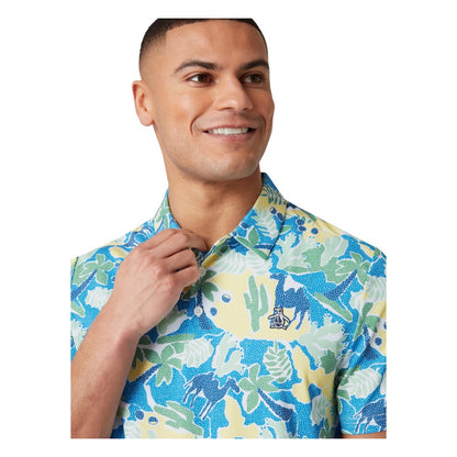 Original Penguin Ibiza Earl Print Golf Polo Shirt OGKSF021