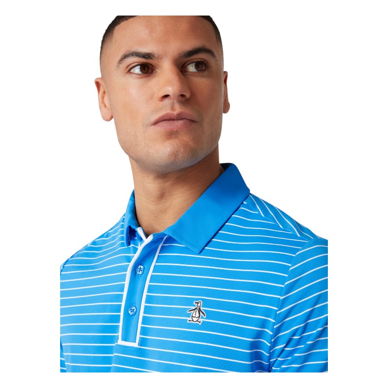 Original Penguin Heritage Stripe Golf Polo Shirt OGKSF043 French