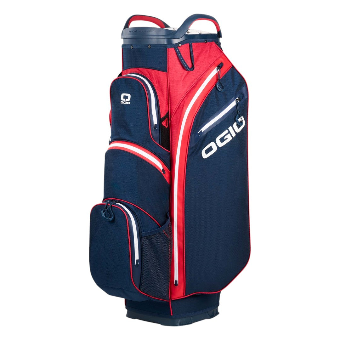 Ogio 2025 All Elements Silencer Golf Cart Bag Red/White/Blue – Clarkes Golf