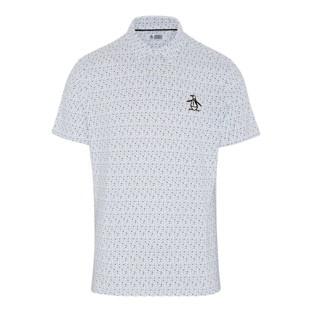 Original Penguin All Over Ball Print Golf Polo Shirt OGKSE021