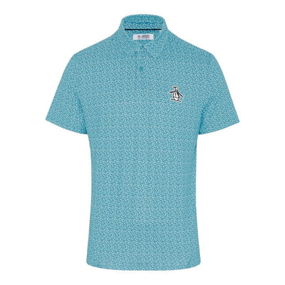 Original Penguin All Over Ball Print Golf Polo Shirt OGKSE021