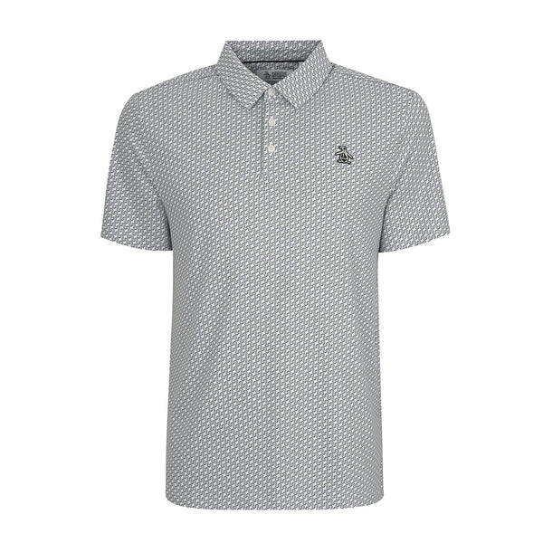 Original Penguin Geo Print Polo Shirt OGKSC030 Cloisonne 495