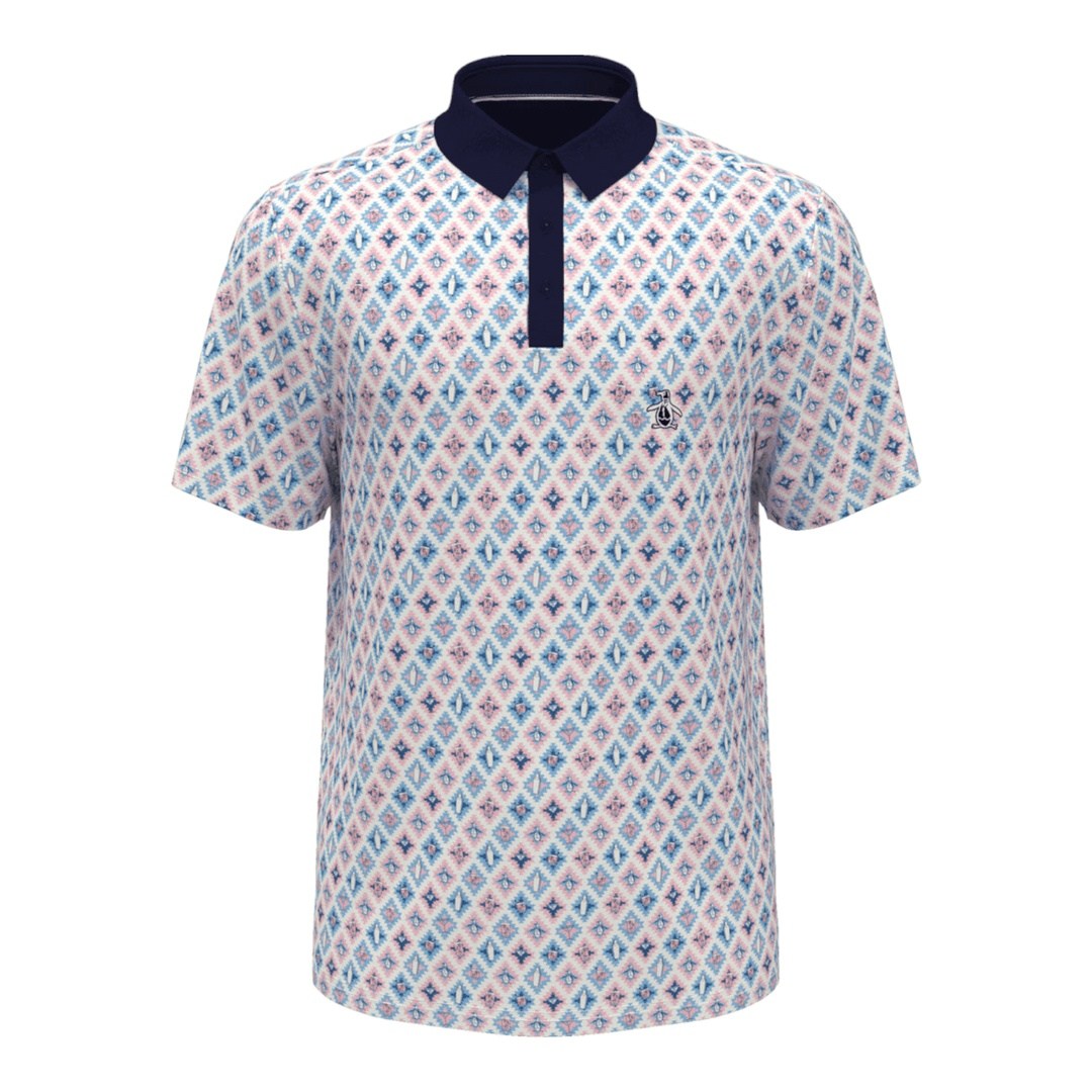 Original Penguin Golf Atomic Cocktail Print Golf Polo Shirt OGKFD031