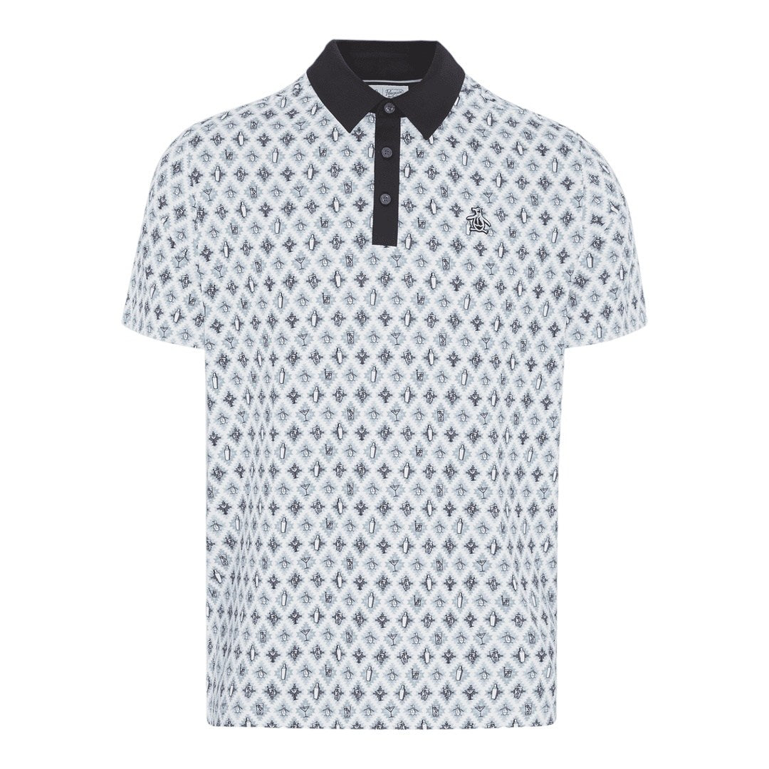Original Penguin Golf Atomic Cocktail Print Golf Polo Shirt OGKFD031