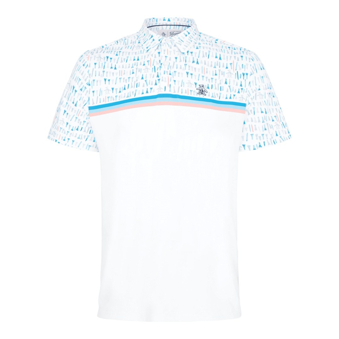 Original Penguin Golf Broken Tees Print Golf Polo Shirt OGKFD033