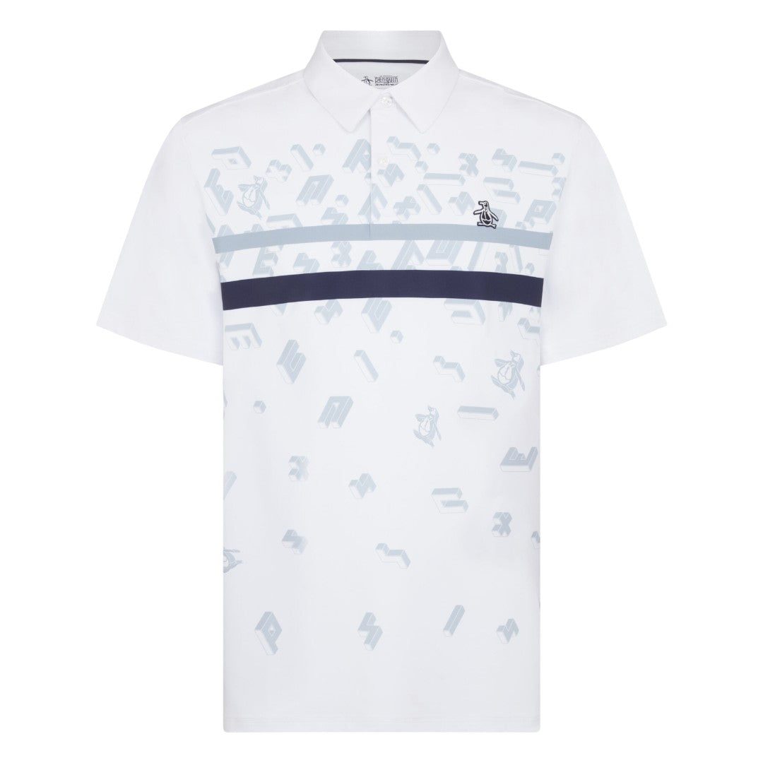 Original Penguin Got Game Eng Stripe Golf Polo Shirt OGKFE012