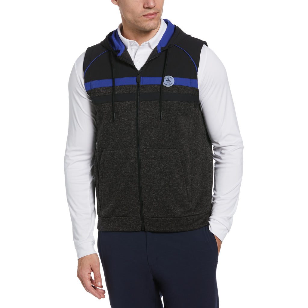 Original Penguin Mixed Media Hoodie Golf Vest OGKSD057