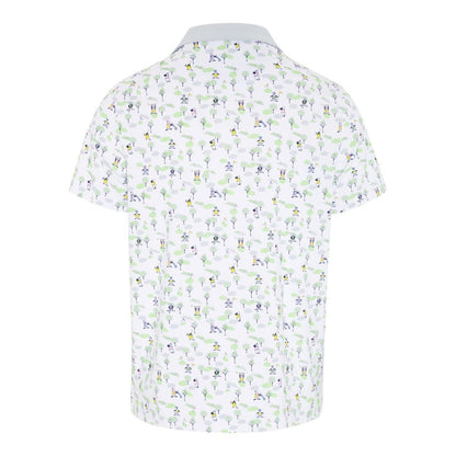 Original Penguin Pete N The Course Print Golf Polo Shirt OGKSE007