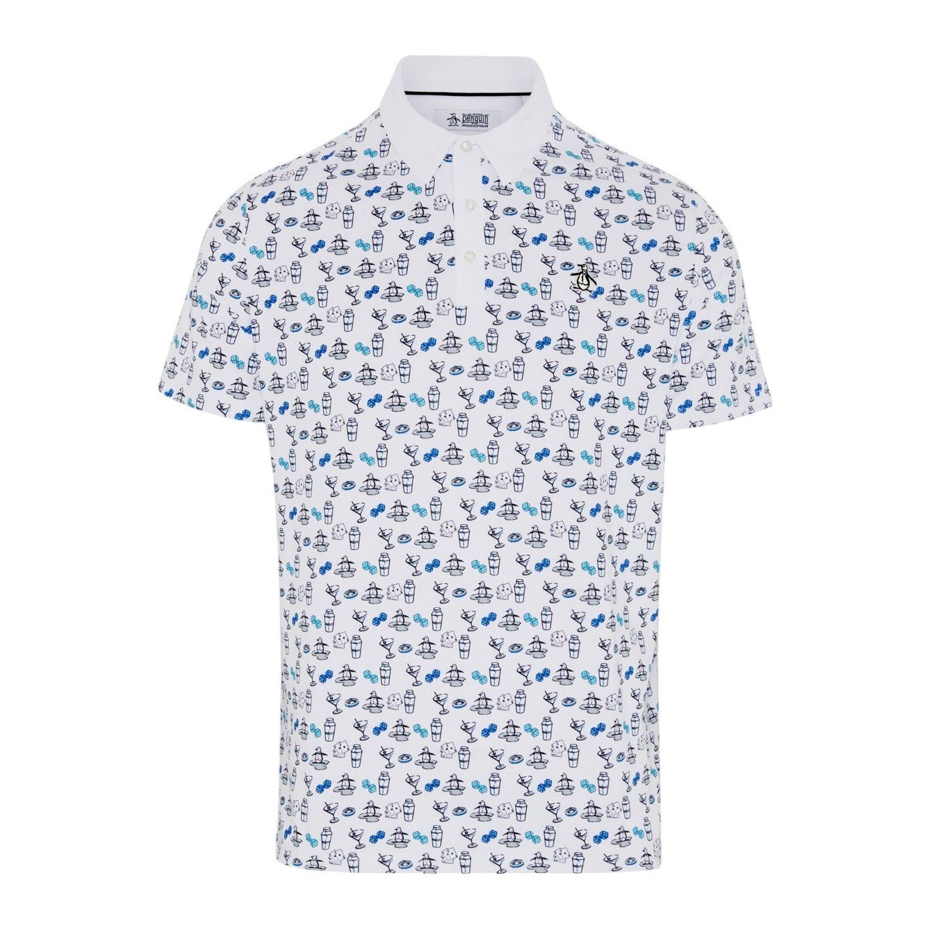 Original Penguin The Player Print Golf Polo Shirt OGKSE019