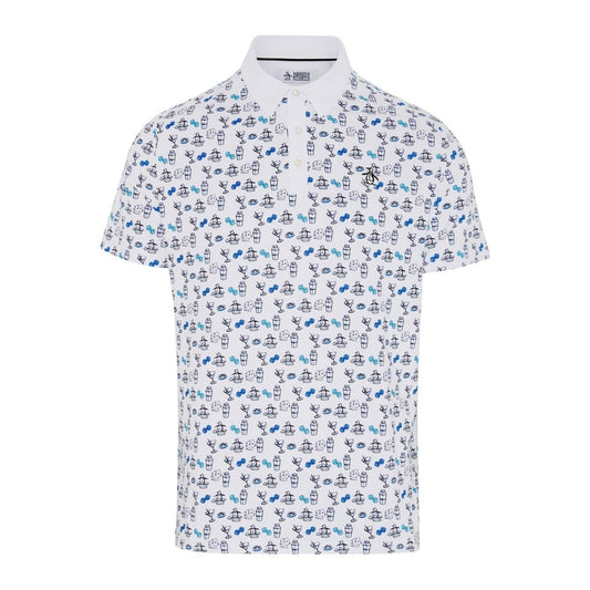 Original Penguin The Player Print Golf Polo Shirt OGKSE019
