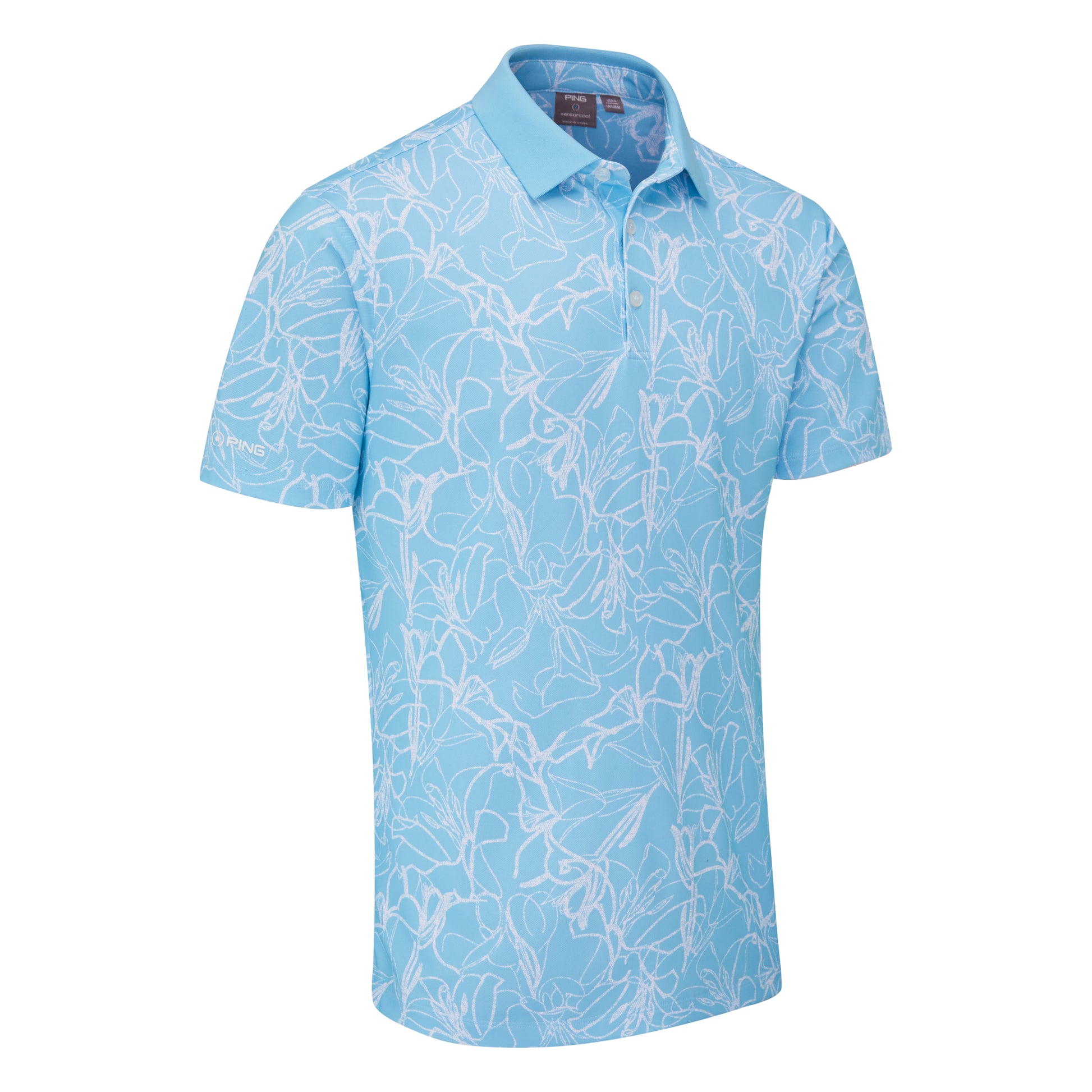Ping Orlando Printed Golf Polo Shirt P03785