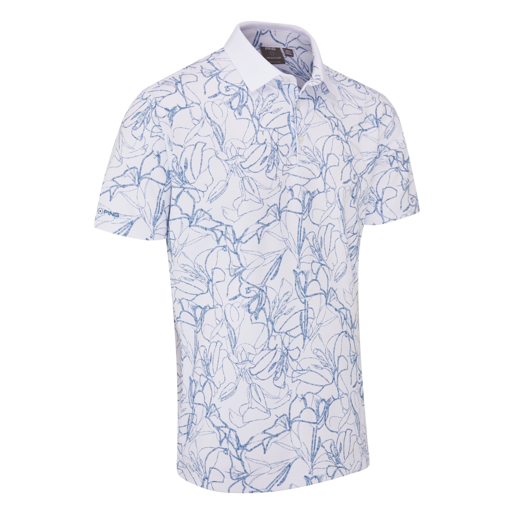 Ping Orlando Printed Golf Polo Shirt P03785