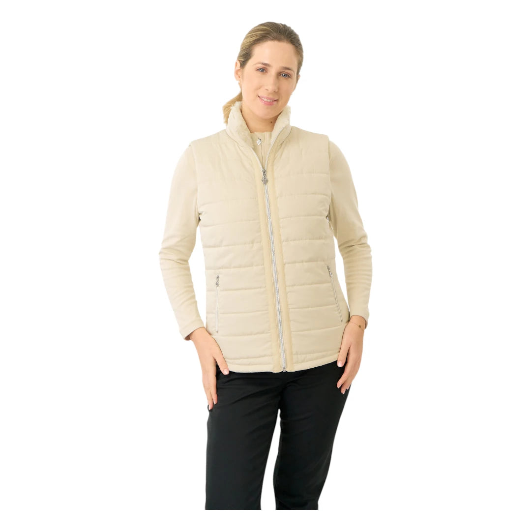 Pure Golf Ladies Hemisphere Faux Fur Collar Golf Gilet PG-58411