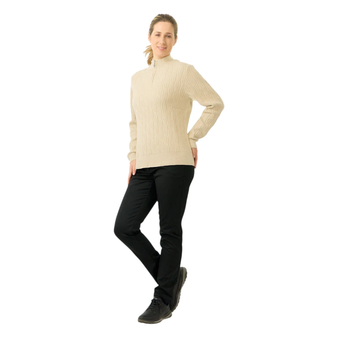 Pure Golf Ladies Sorrell 1/4 Zip Lined Golf Jumper PG-58506
