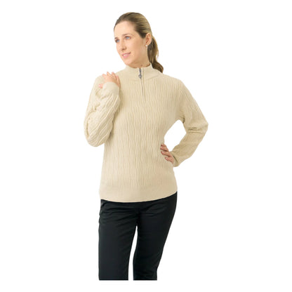 Pure Golf Ladies Sorrell 1/4 Zip Lined Golf Jumper PG-58506