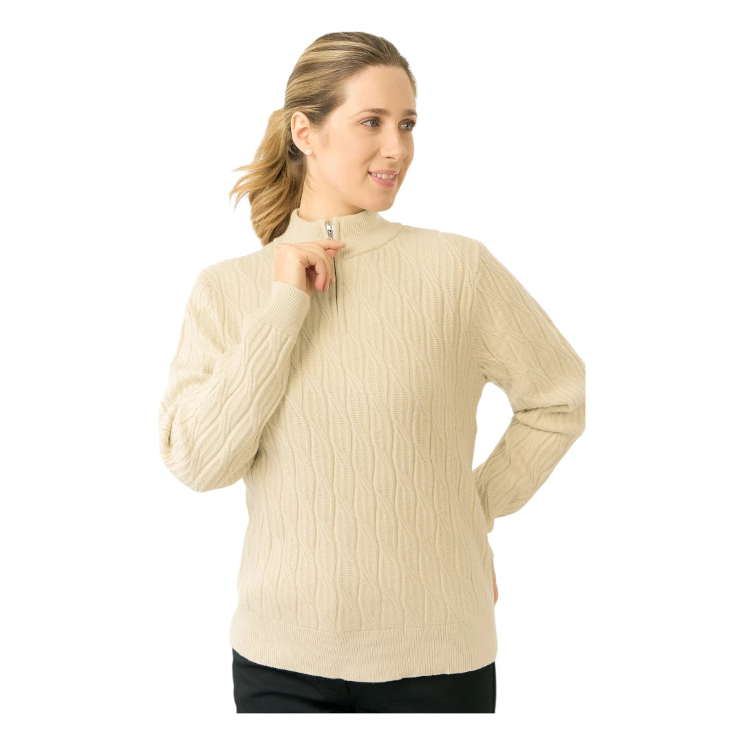 Pure Golf Ladies Sorrell 1/4 Zip Lined Golf Jumper PG-58506