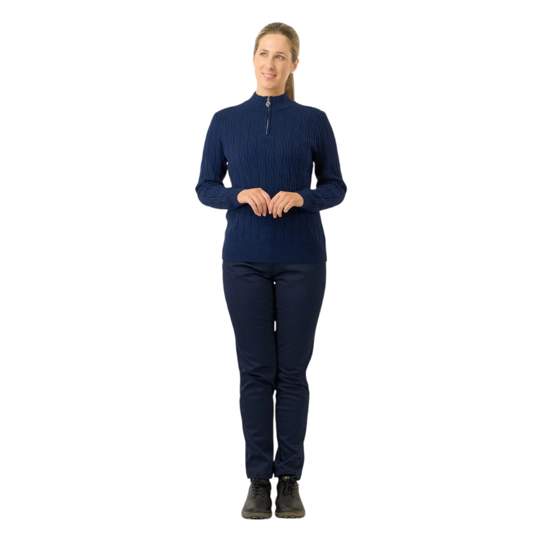 Pure Golf Ladies Sorrell 1/4 Zip Lined Golf Jumper PG-58506