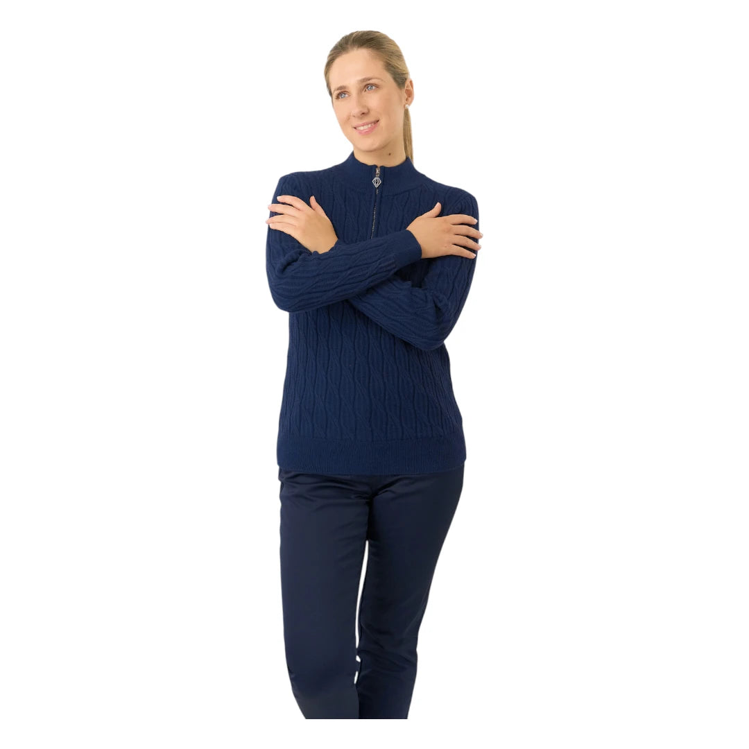 Pure Golf Ladies Sorrell 1/4 Zip Lined Golf Jumper PG-58506