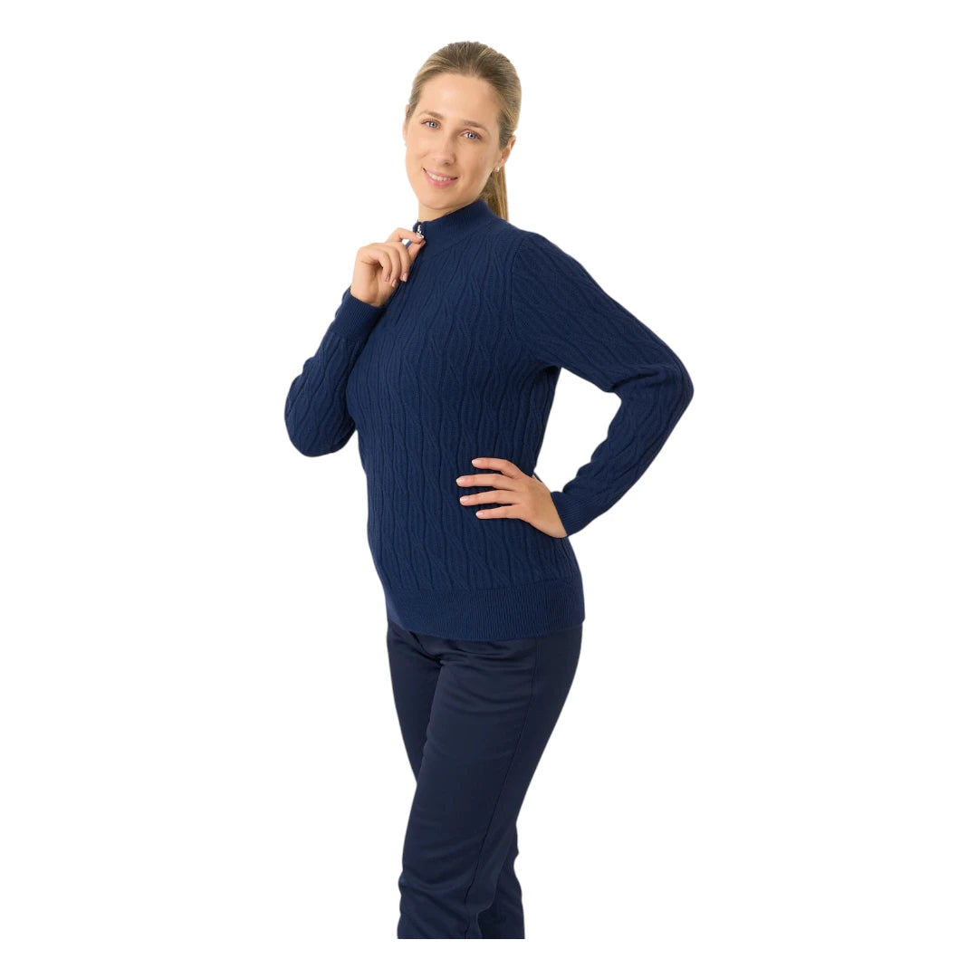 Pure Golf Ladies Sorrell 1/4 Zip Lined Golf Jumper PG-58506