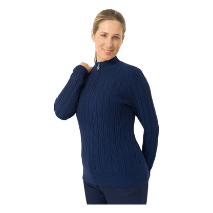 Pure Golf Ladies Sorrell 1/4 Zip Lined Golf Jumper PG-58506