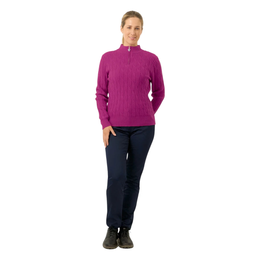 Pure Golf Ladies Sorrell 1/4 Zip Lined Golf Jumper PG-58506