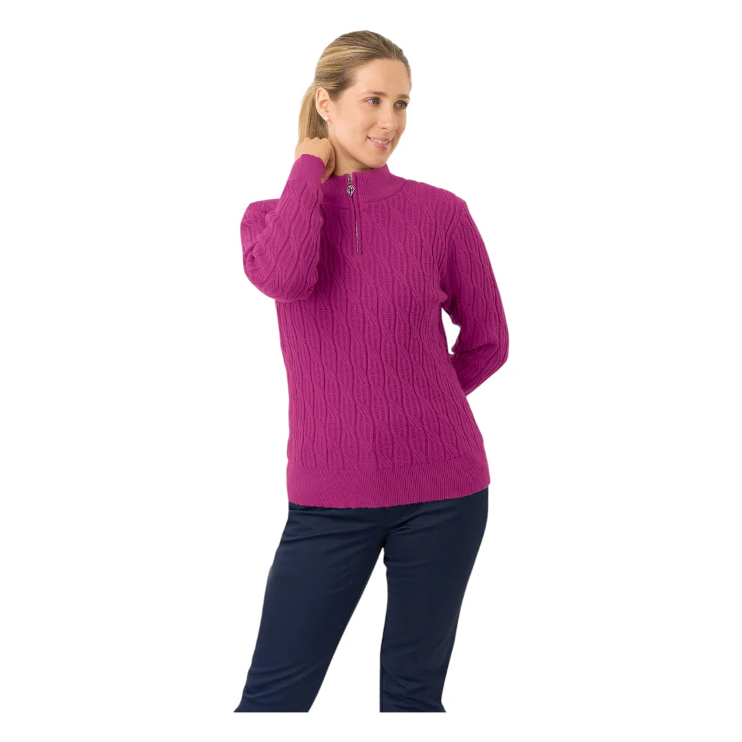 Pure Golf Ladies Sorrell 1/4 Zip Lined Golf Jumper PG-58506
