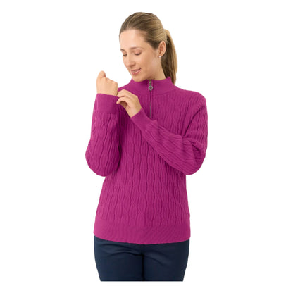 Pure Golf Ladies Sorrell 1/4 Zip Lined Golf Jumper PG-58506