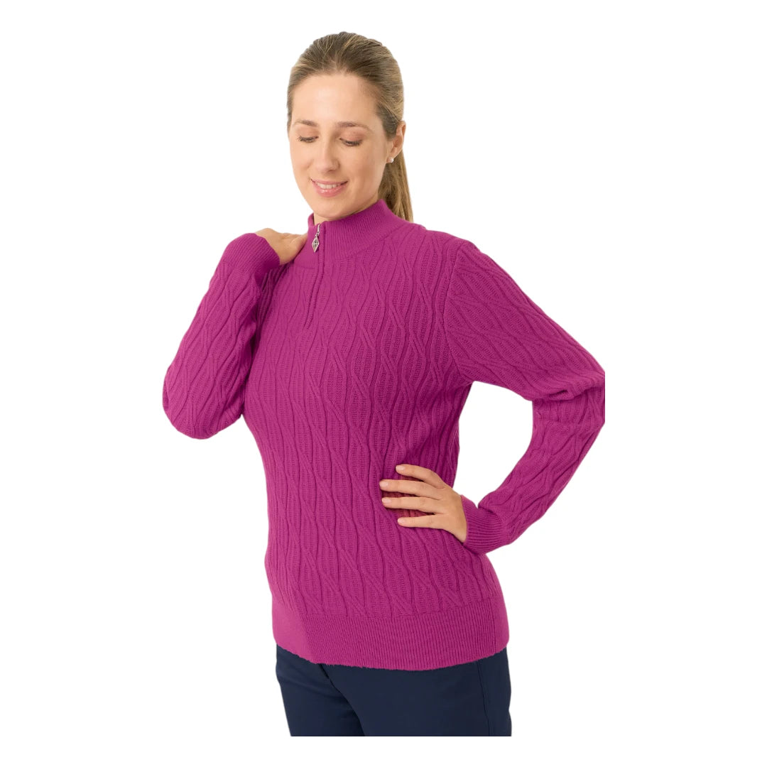 Pure Golf Ladies Sorrell 1/4 Zip Lined Golf Jumper PG-58506