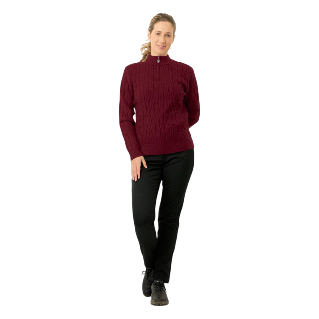 Pure Golf Ladies Sorrell 1/4 Zip Lined Golf Jumper PG-58506