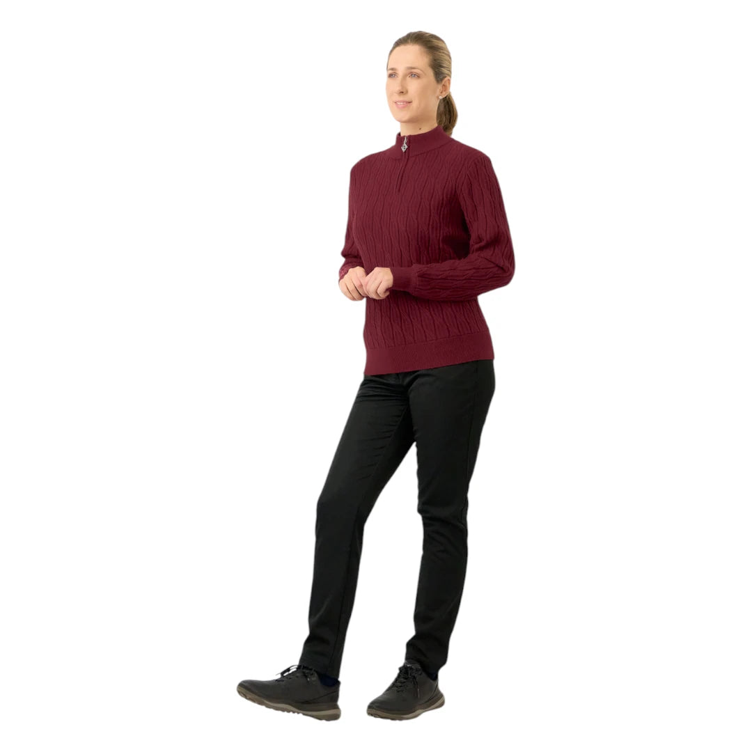 Pure Golf Ladies Sorrell 1/4 Zip Lined Golf Jumper PG-58506