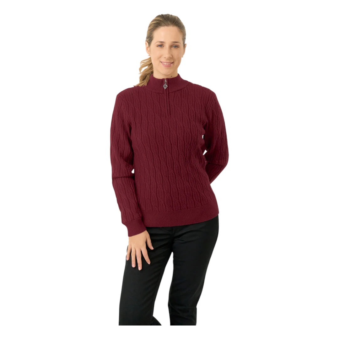 Pure Golf Ladies Sorrell 1/4 Zip Lined Golf Jumper PG-58506