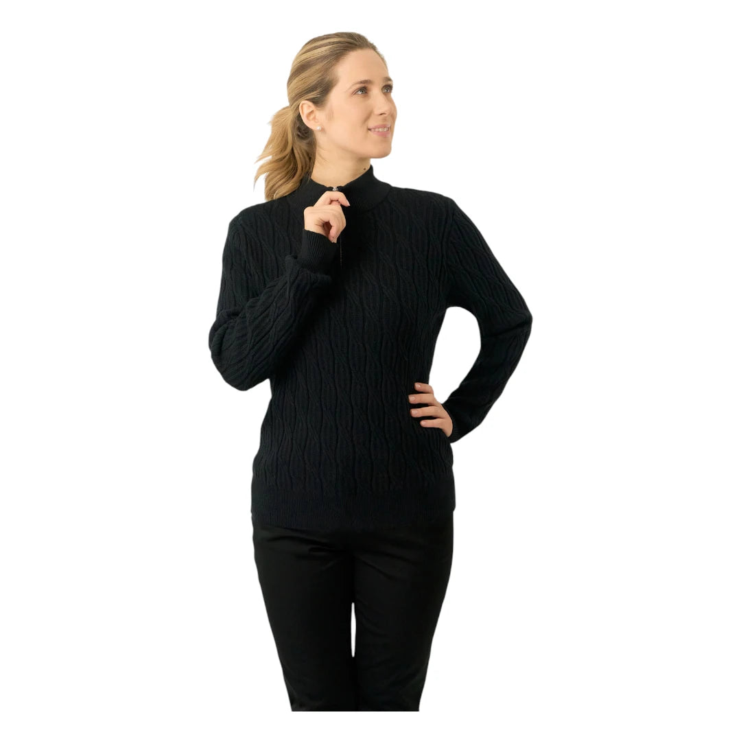 Pure Golf Ladies Sorrell 1/4 Zip Lined Golf Jumper PG-58506