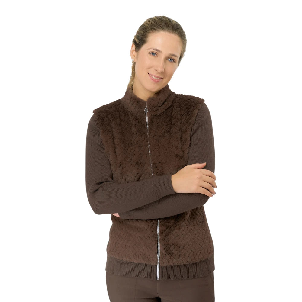Pure Golf Ladies Faux Fur Golf Cardigan PG-68508