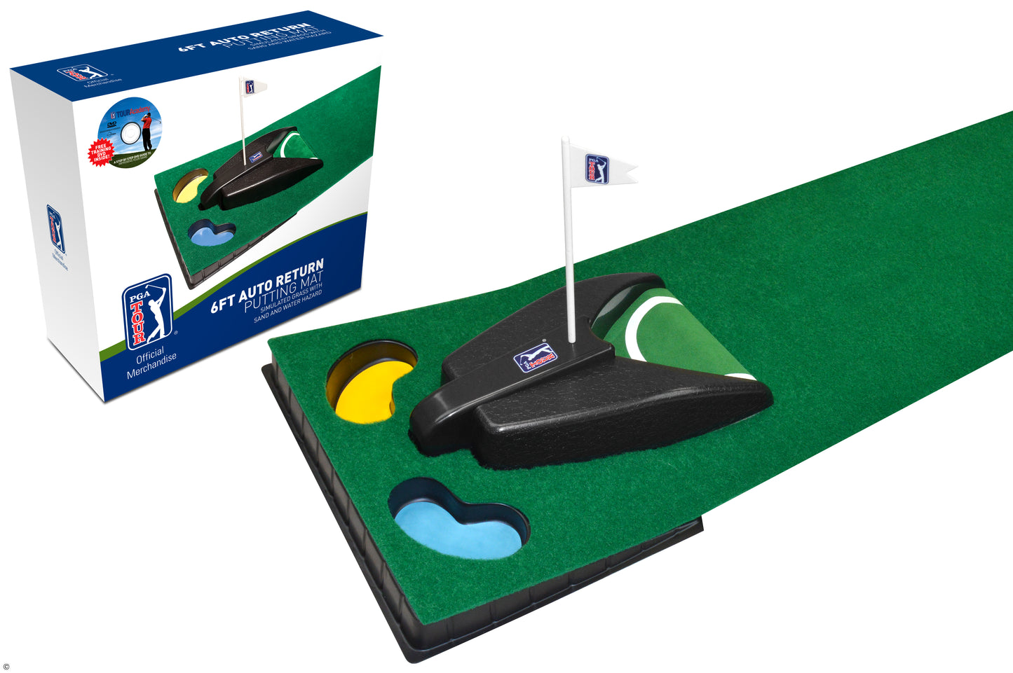 PGA Tour 6ft Auto Return Golf Putting Mat