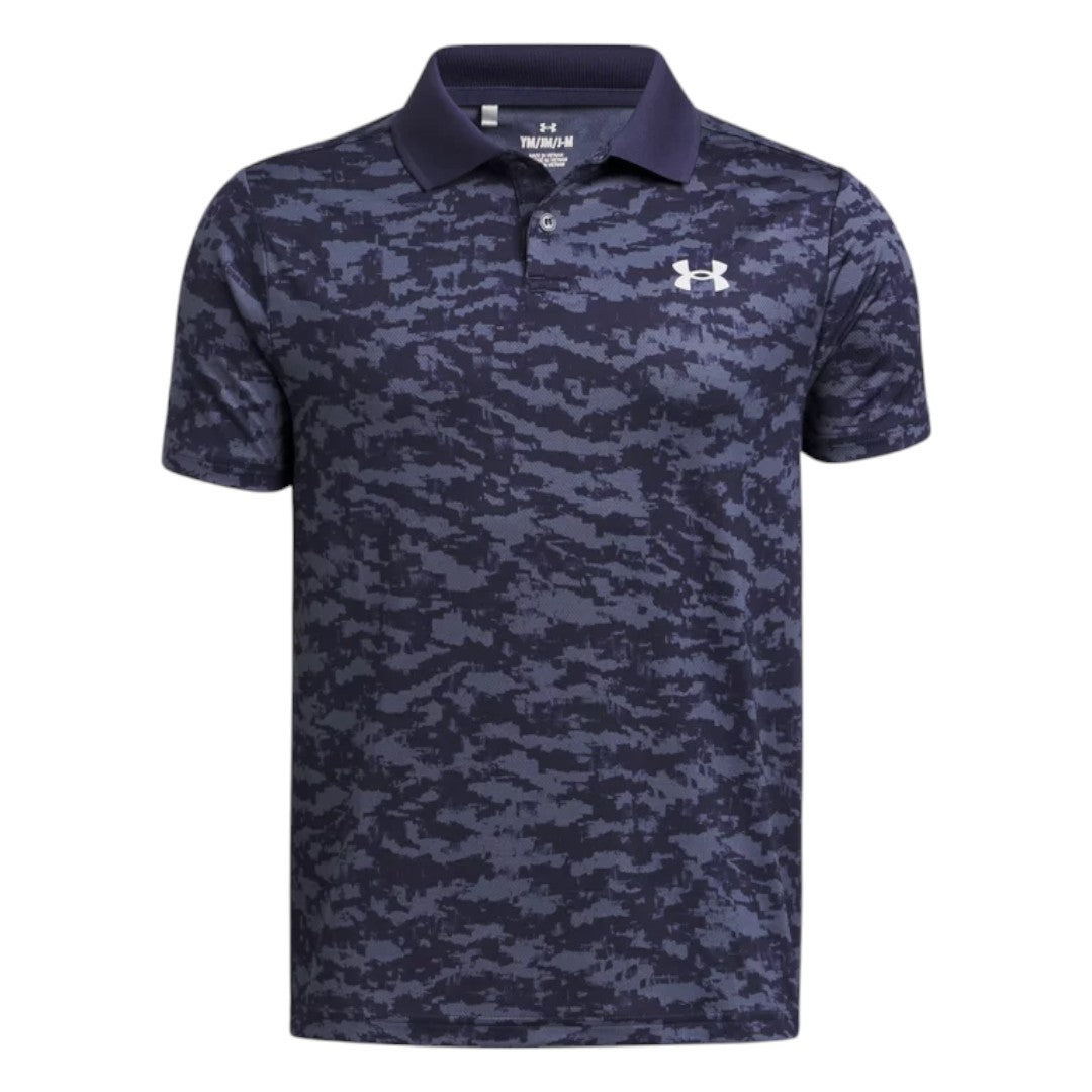 Junior Under Armour Performance Printed Golf Polo Shirt 1377349