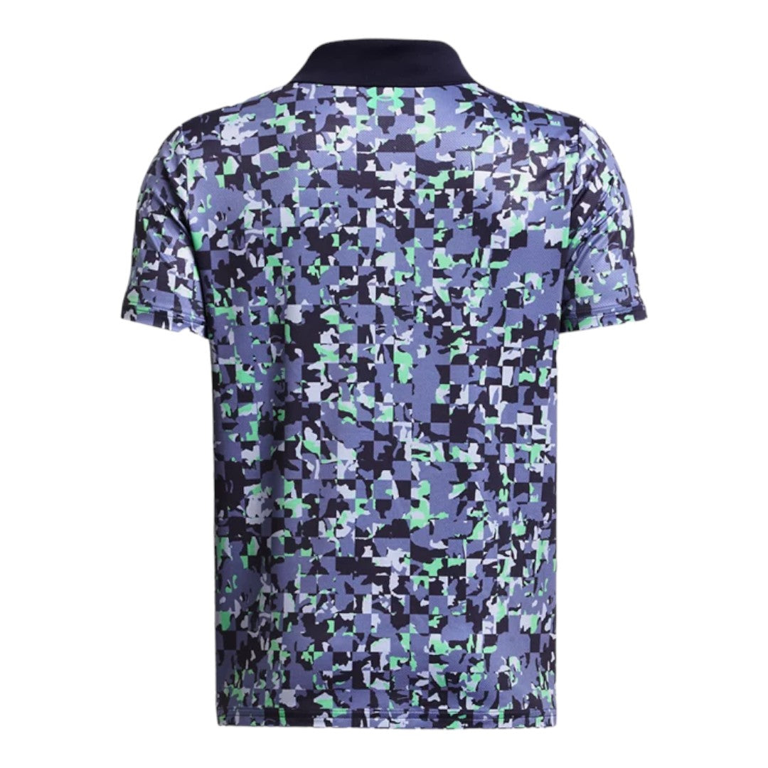 Junior Under Armour Performance Printed Golf Polo Shirt 1377349