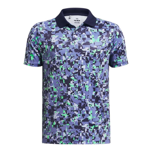 Junior Under Armour Performance Printed Golf Polo Shirt 1377349