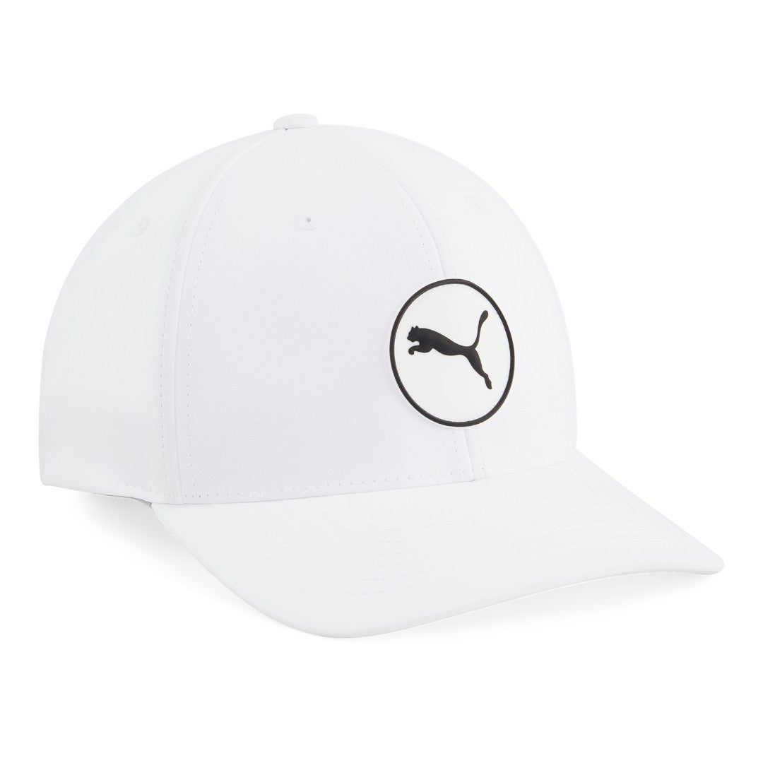 Puma Circle Cat Tech Snapback Golf Cap 025345 - White Glow