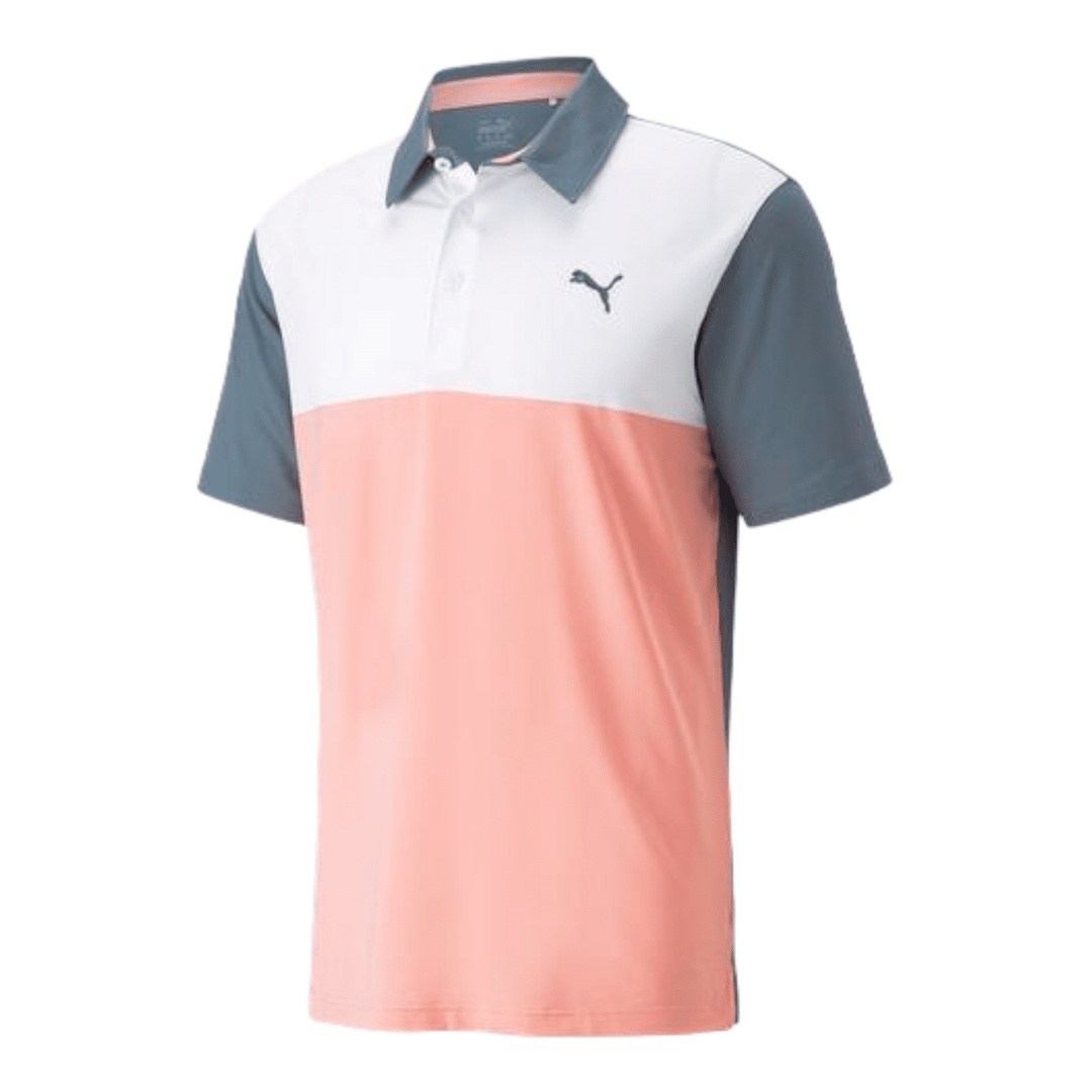 Puma Cloudspun Colour Block Golf Polo Shirt 537448
