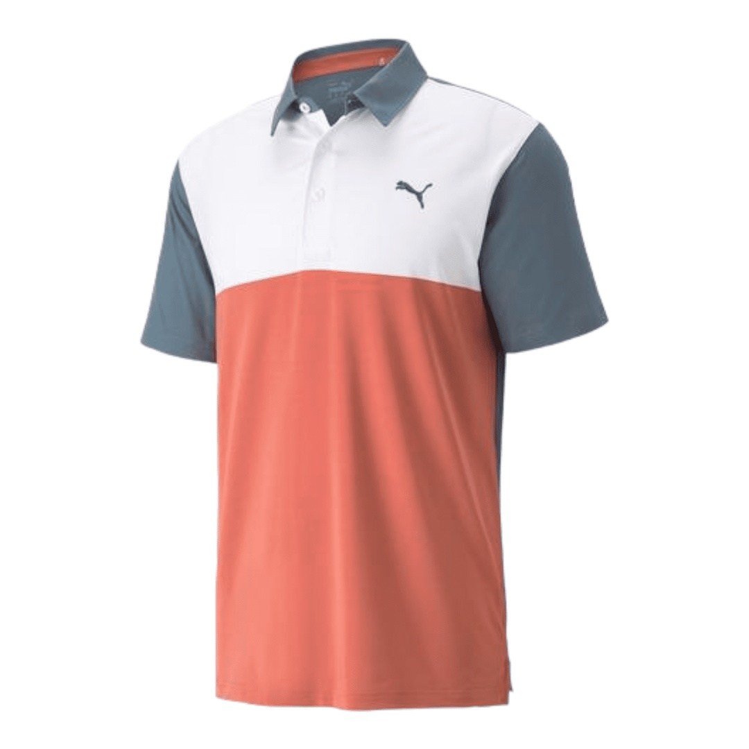Puma Cloudspun Colour Block Golf Polo Shirt 537448