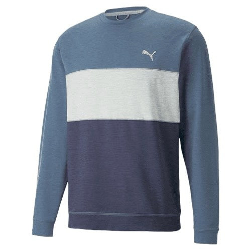 Puma Cloudspun Colourblock Crew Neck Golf Mid Layer 535458